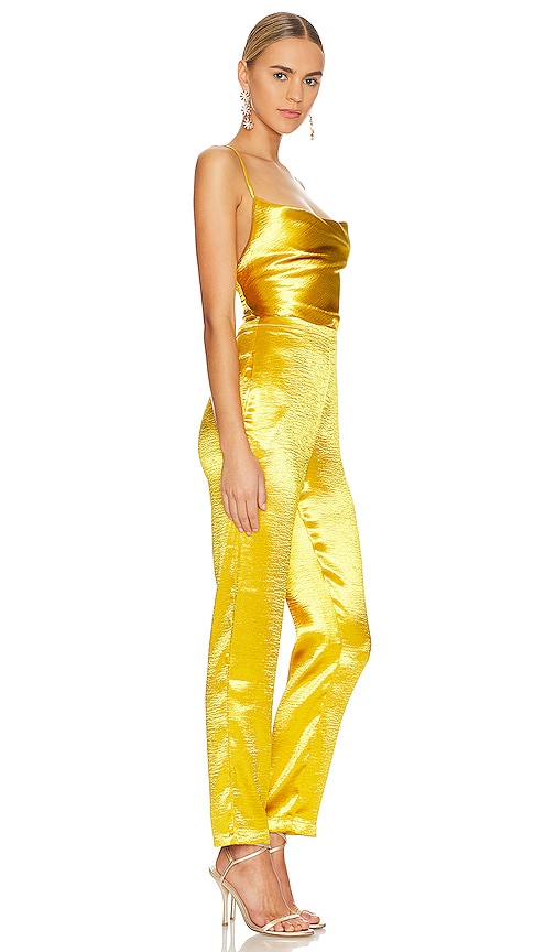 view 3 of 3 Britt Jumpsuit in Prosecco Gold