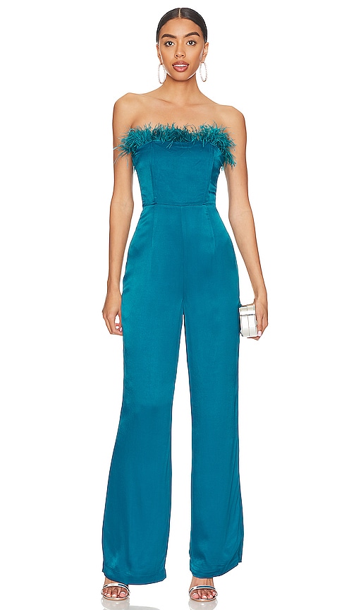 view 1 of 3 Trish Jumpsuit in Deep Cyan