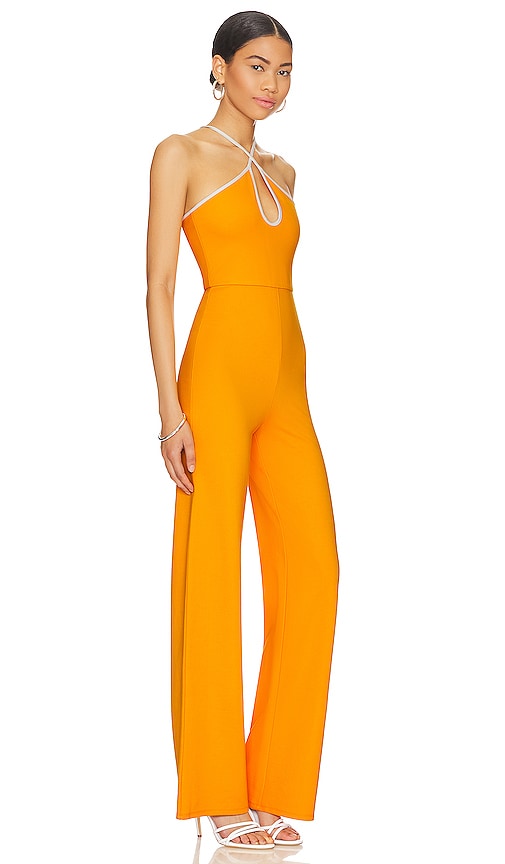 view 2 of 3 Maddison Jumpsuit in Orange & White