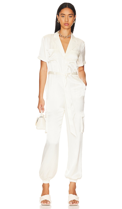 Lovers & Friends Frida Jumpsuit In Champagne White