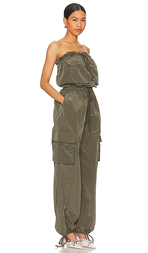 view 3 of 4 Noah Cargo Jumpsuit in Olive Green