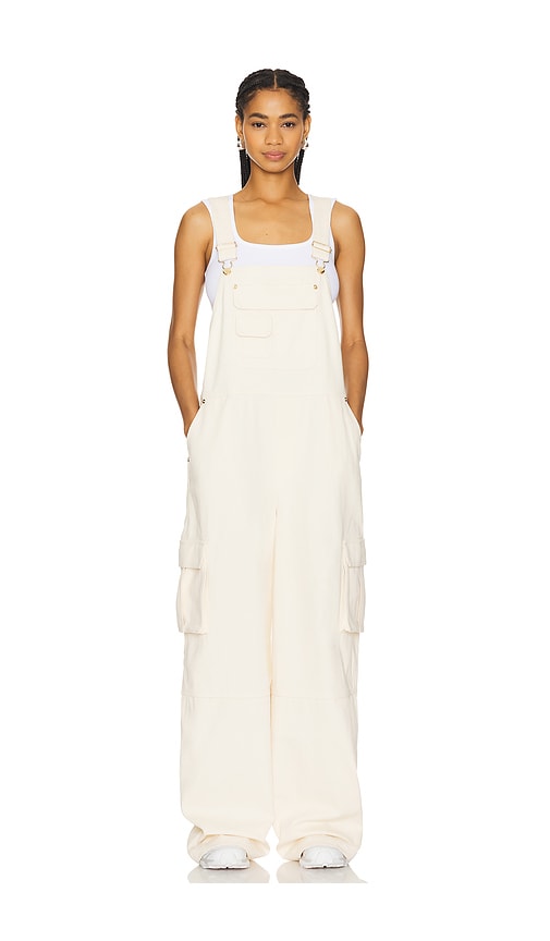 view 1 of 4 Birdie Overalls Jumpsuit in Ivory