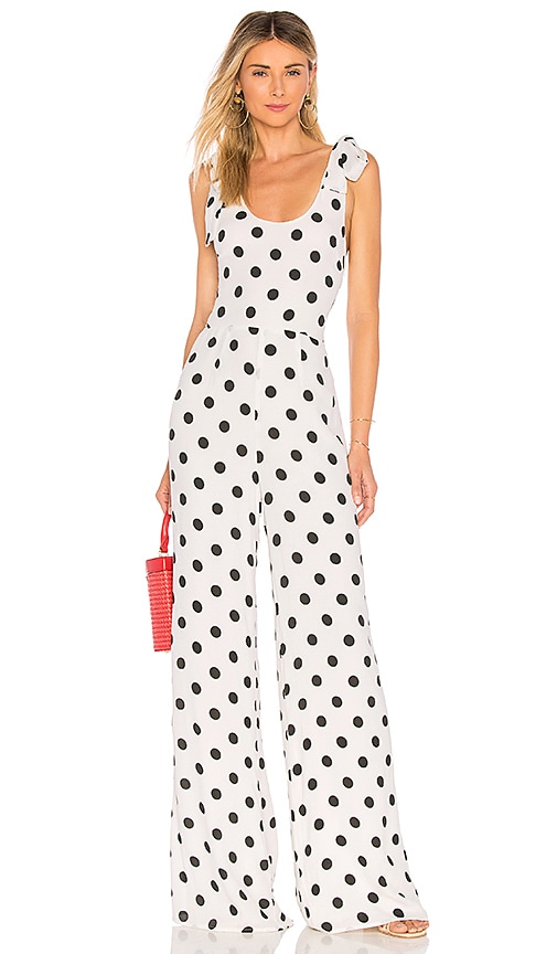 Lovers Friends Janice Jumpsuit In Ivory Black Revolve