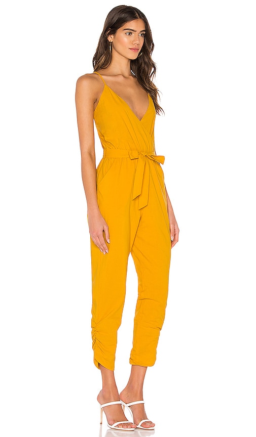 view 2 of 3 Emily Jumpsuit in Sunflower Yellow