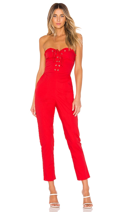 view 1 of 3 Gino Jumpsuit in Cherry Red