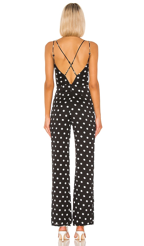 view 3 of 3 Quincy Jumpsuit in Black Dot