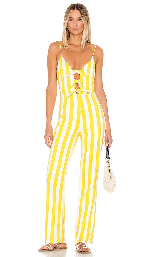 view 1 of 3 Anya Jumpsuit in Lemon Stripe