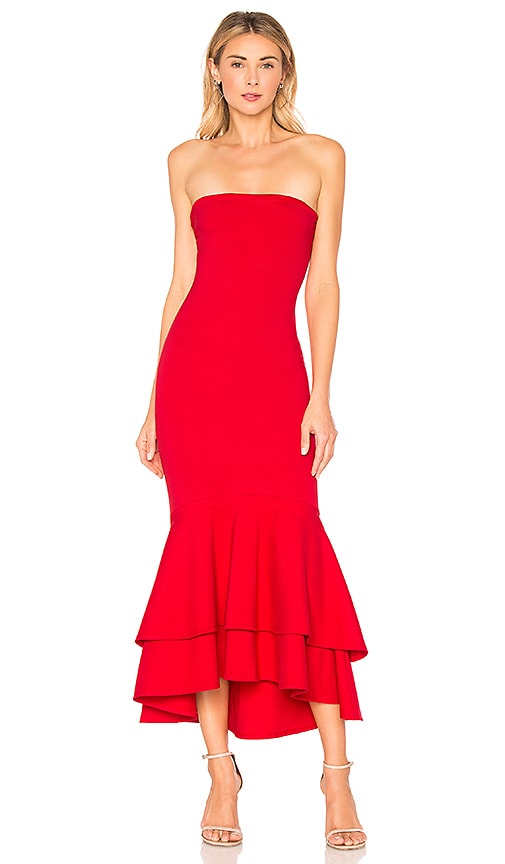 Lovers + Friends Dillion Midi in Poppy | REVOLVE