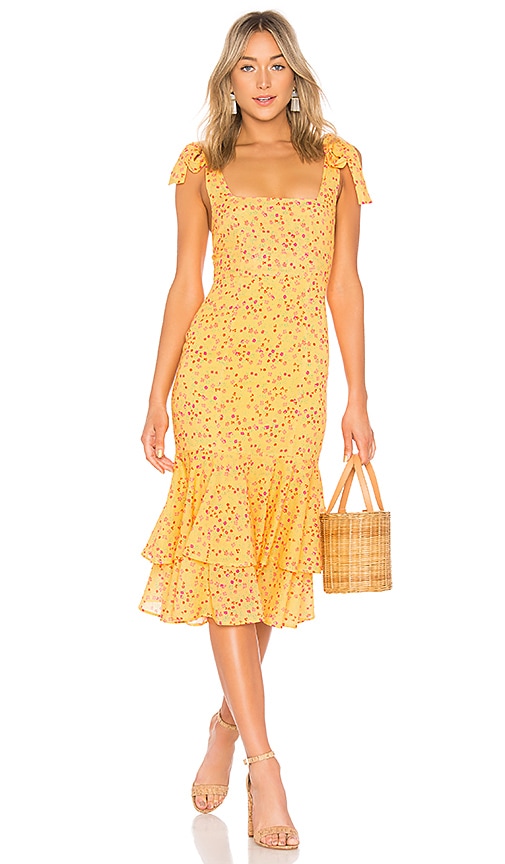 view 1 of 3 Day Keeper Midi Dress in Goldenrod Ditsy