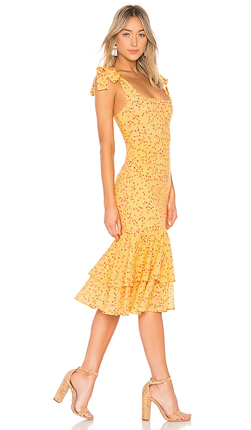 view 2 of 3 Day Keeper Midi Dress in Goldenrod Ditsy