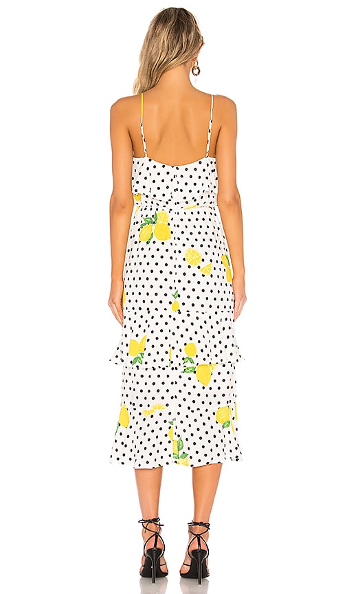 view 3 of 3 Theo Midi Dress in Lemon Polka Dot