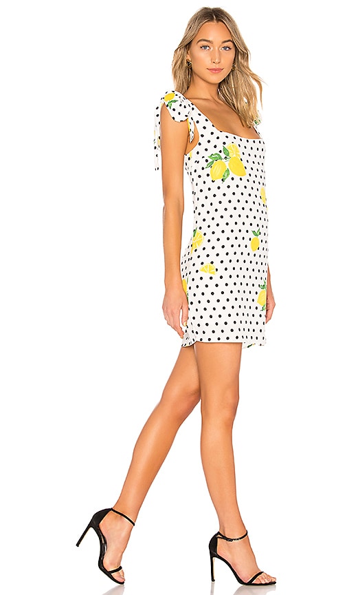 view 2 of 3 Jen Mini Dress in Lemon Polka Dot