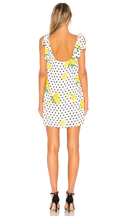 view 3 of 3 Jen Mini Dress in Lemon Polka Dot