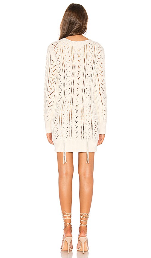 view 3 of 3 Lace Up Sweater Dress in Ivory