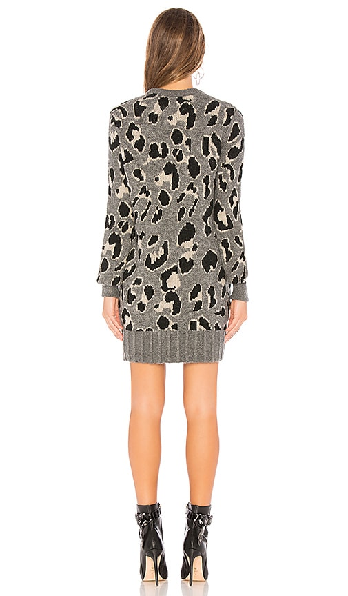 view 3 of 3 Speak Up Sweater Dress in Charcoal Leopard