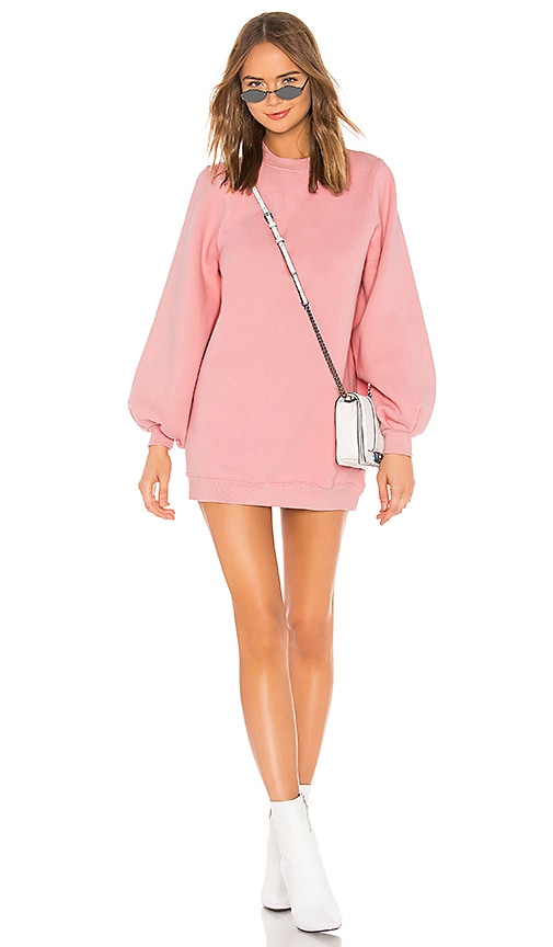 pink sweatshirt dress