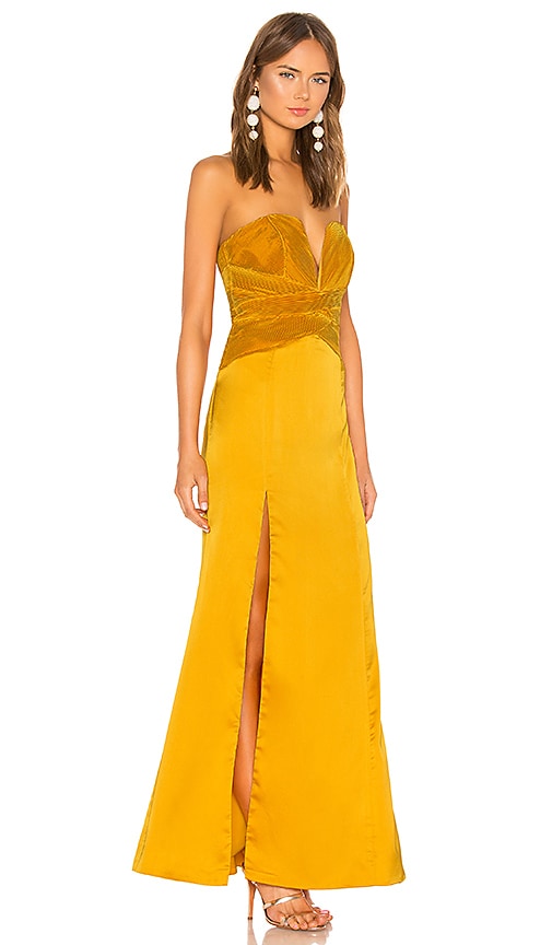 view 2 of 3 Eloa Gown in Gold Yellow