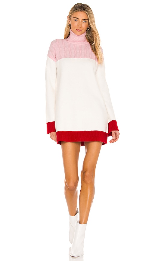 view 1 of 3 Kane Sweater Dress in Pink & Red