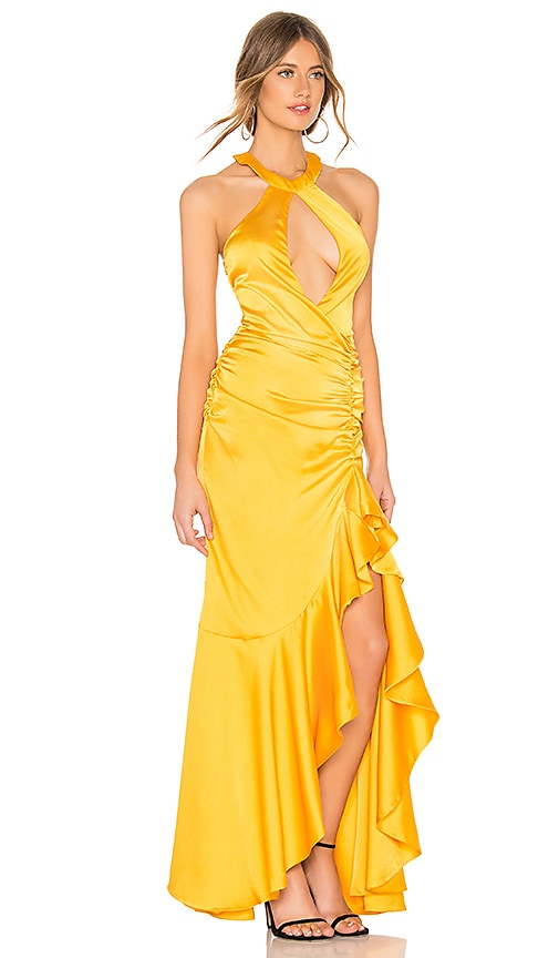 view 2 of 3 Izabel Gown in Gold Yellow