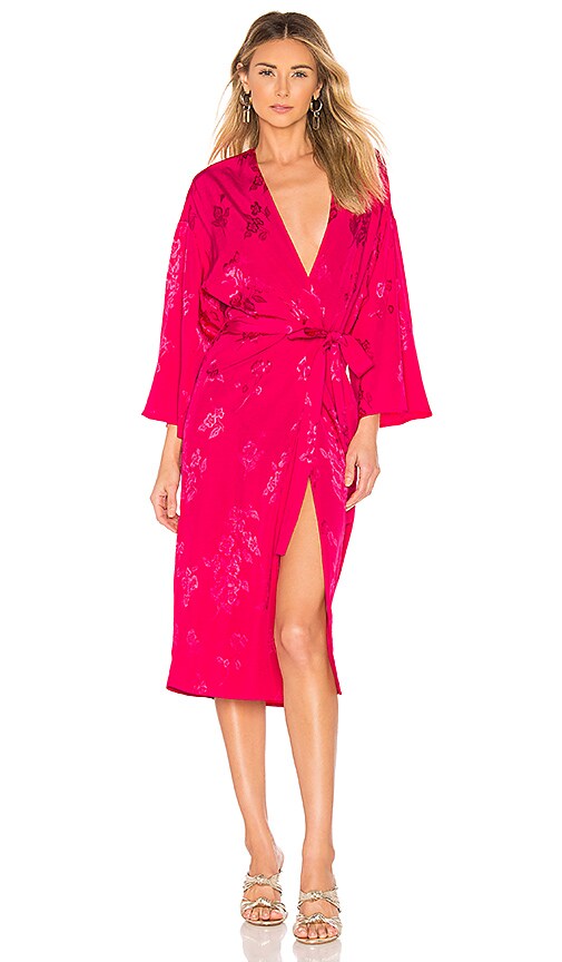 view 1 of 5 Bali Kimono Dress in Hot Pink