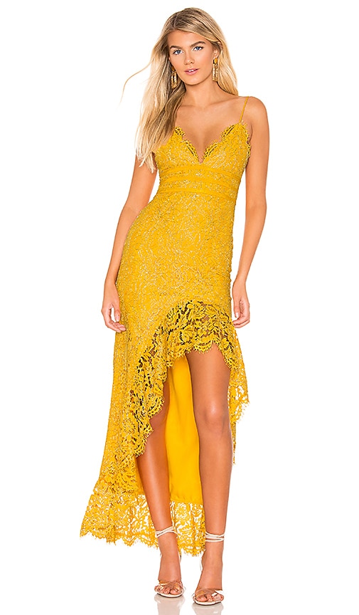 mustard yellow gown