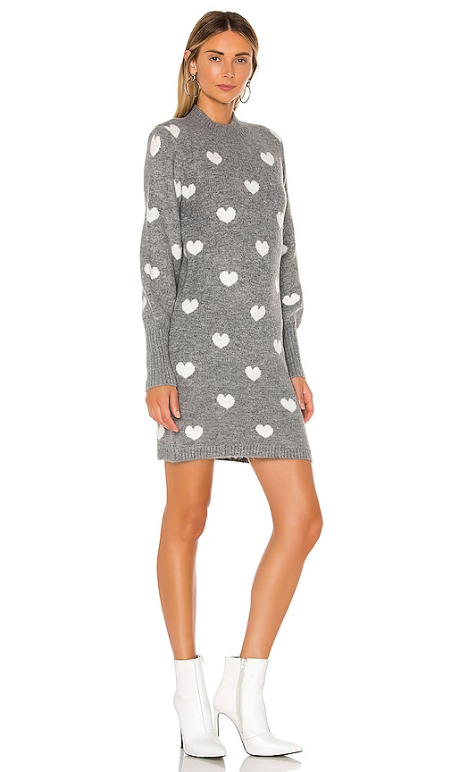 view 2 of 3 Kamalla Sweater Dress in Grey Hearts