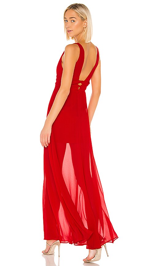 view 3 of 4 Melina Gown in Flame Scarlet