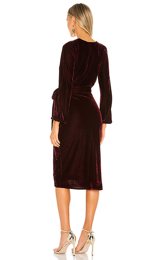 view 3 of 3 Adrianne Midi Dress in Wine Red