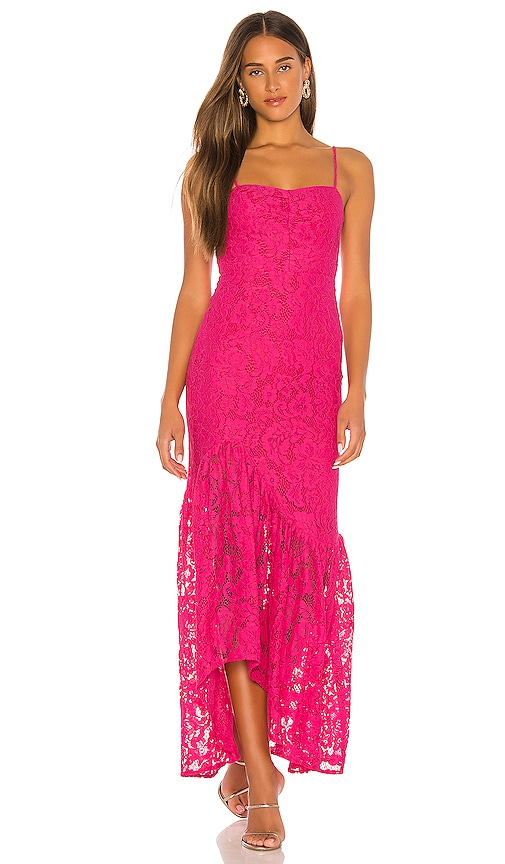 view 1 of 3 Heart of Gold Maxi Dress in Fuchsia Pink
