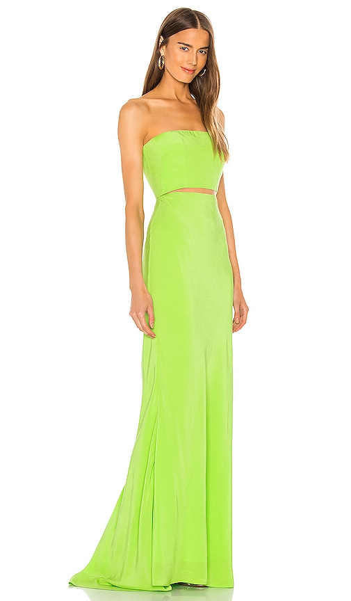 view 2 of 3 Pryce Gown in Neon Lime Green