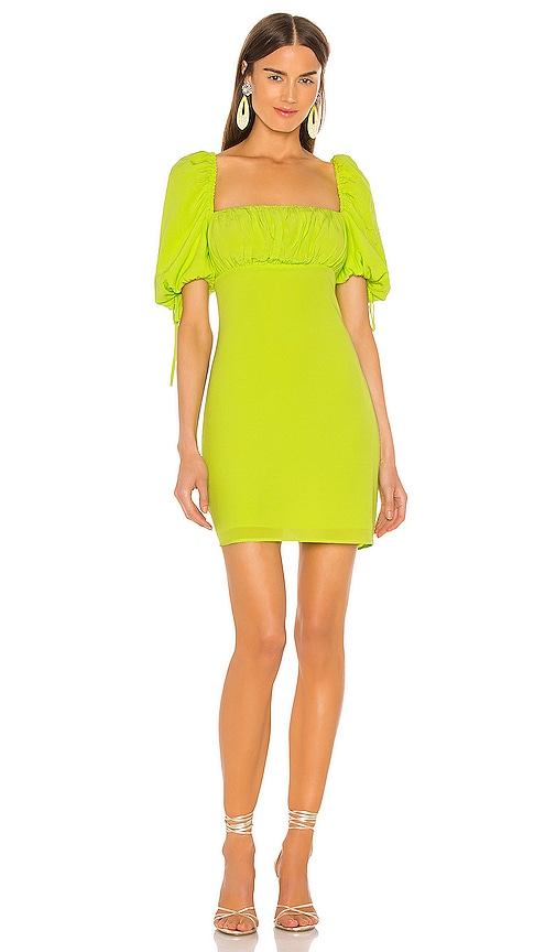 view 1 of 3 Hattie Mini Dress in Neon Lime Green