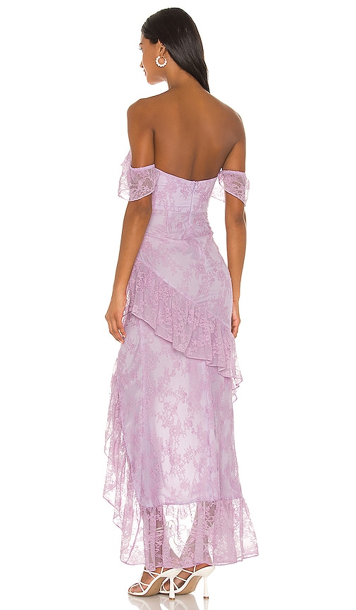 view 3 of 4 Rosewater Lace Gown in Lilac Purple