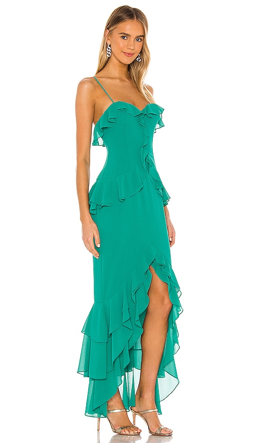 view 2 of 3 Melissa Gown in Deep Teal