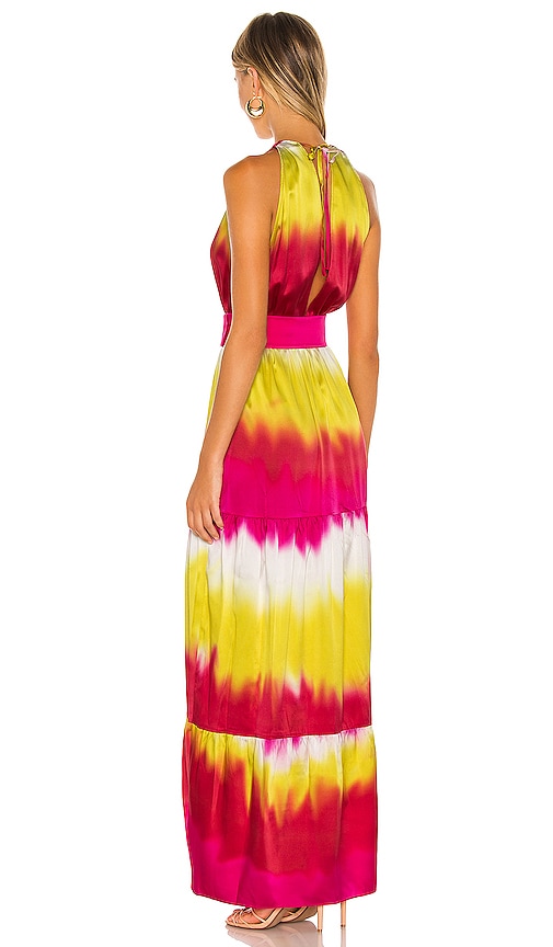 view 3 of 3 Lauren Maxi Dress in Pink & Yellow Tie Dye