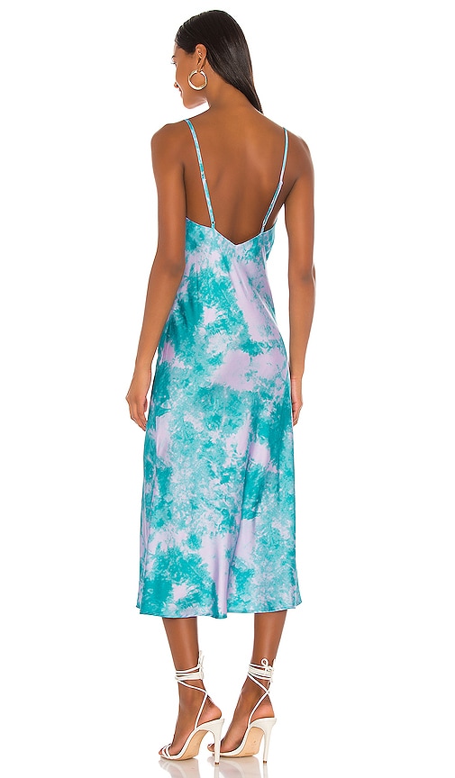 view 3 of 3 Sabrina Midi Dress in Lilac & Turquoise