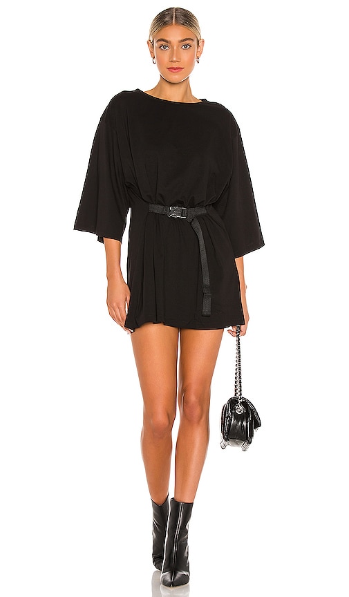 view 4 of 4 Lily Belted T-Shirt Dress in Black