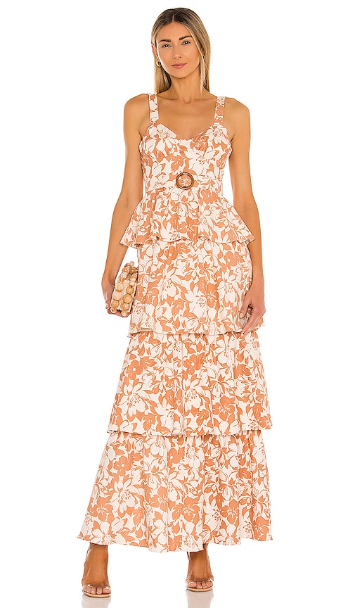 view 1 of 3 Corey Maxi Dress in Caramel Brown Floral