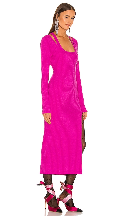 view 3 of 5 Naomi Midi Dress in Raspberry