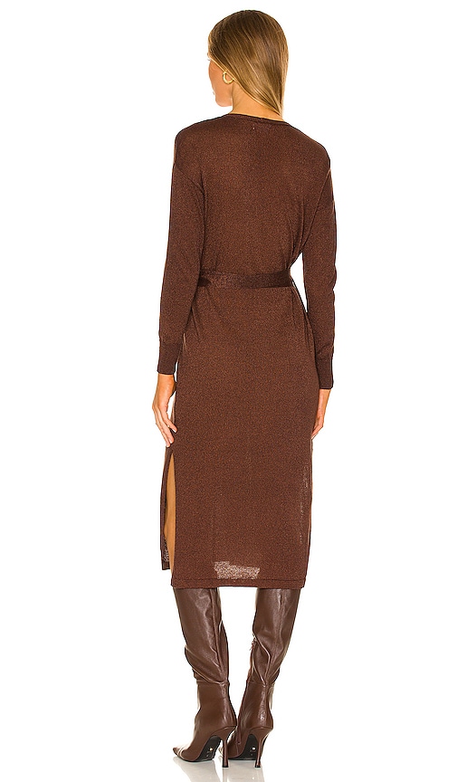 view 3 of 3 Azita Wrap Dress in Chocolate