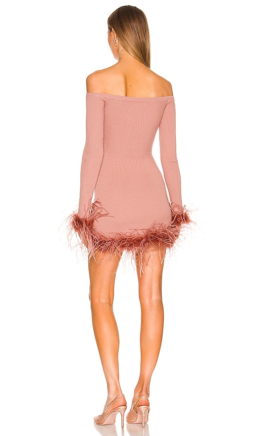 view 3 of 3 Ellerie Feather Knit Mini Dress in Mauve