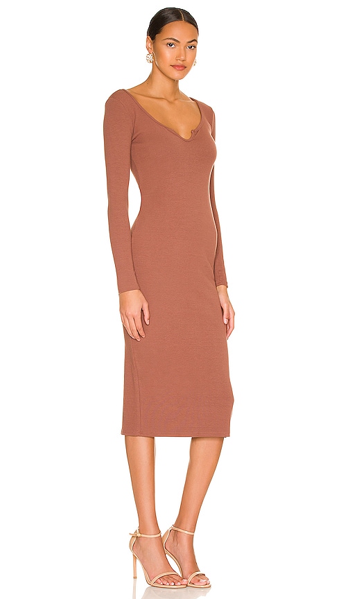 view 2 of 3 Leah Midi Dress in Coco Brown