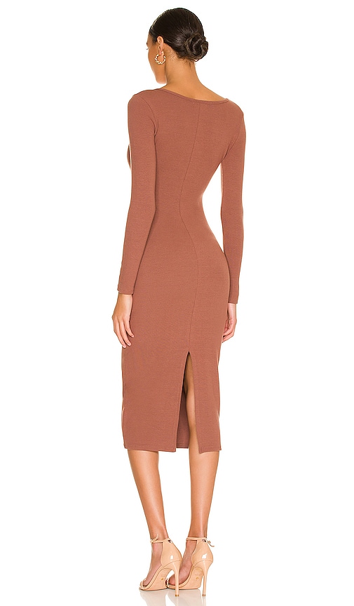 view 3 of 3 Leah Midi Dress in Coco Brown