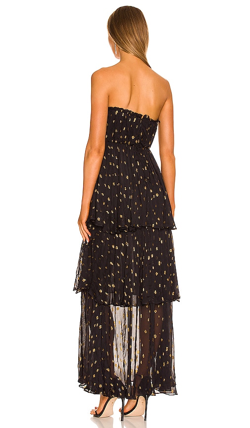 view 3 of 3 Bruna Maxi Dress in Black & Gold