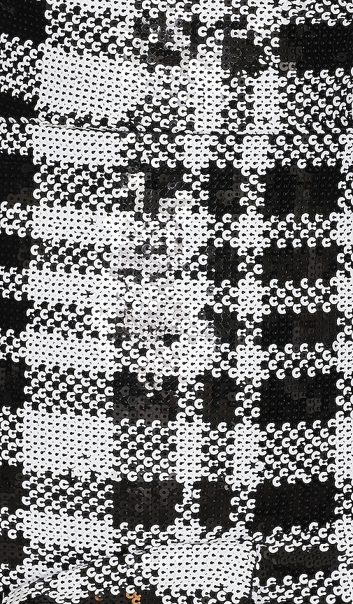 view 5 of 5 Sala Sequin Mini Dress in Black & White Check