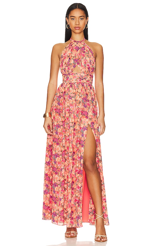 Lovers & Friends Hazel Gown In Impressionist Floral