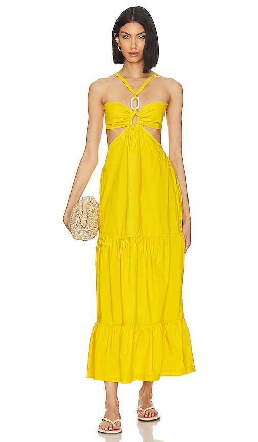 Lovers & Friends X Jetset Christina Easy Breezy Maxi Dress In Yellow