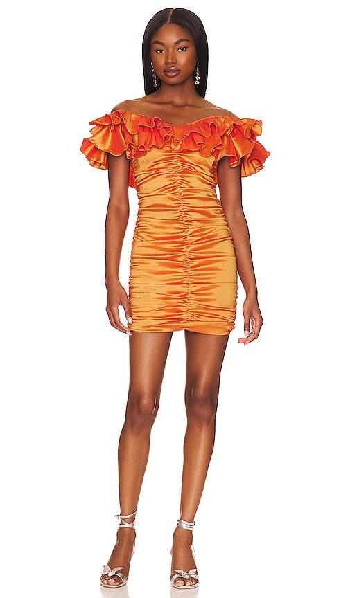 view 1 of 3 Nikolina Ruched Dress in Orange