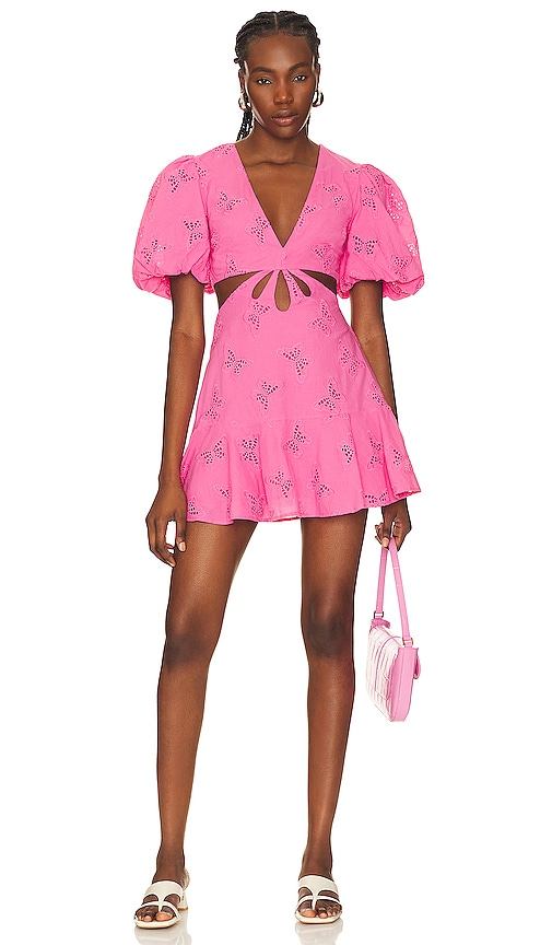 Lovers & Friends Farrah Mini Dress In Fuchsia