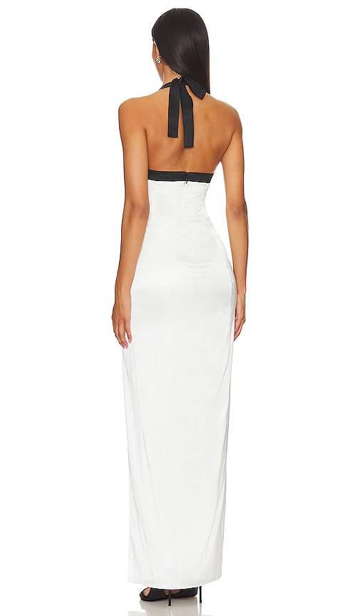 view 3 of 3 Shalia Gown in White & Black