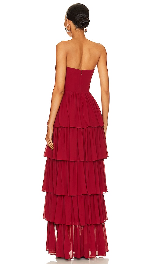 view 3 of 3 Hattie Gown in Deep Red